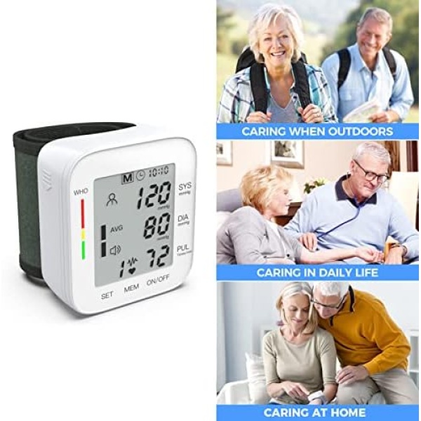 Wrist Blood Pressure Monitor Bp Monitor Large LCD Display Blood Pressure Machine - Image 7