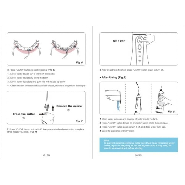 Water Dental Flosser Picks for Teeth: COSLUS 300ML Professional Water Irrigador - Image 10