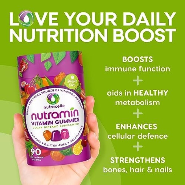 NUTRACELLE NUTRAMIN Daily Vegan Keto Multivitamin Gummies Vitamin C, D2 - Image 4