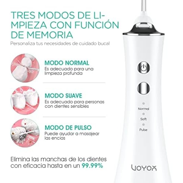 VOYOR-HEALTH Water Dental Flosser for Teeth, Portable and Rechargeable Oral - Image 4