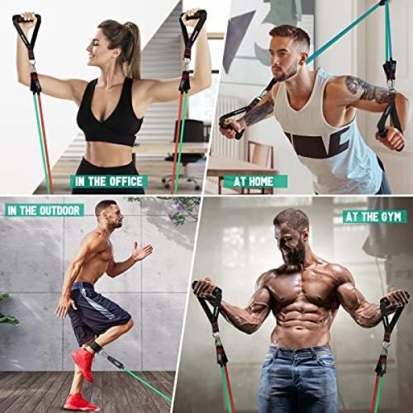 WALITO Resistance Bands Set - Exercise Bands with Handles, Door Anchor - Image 6