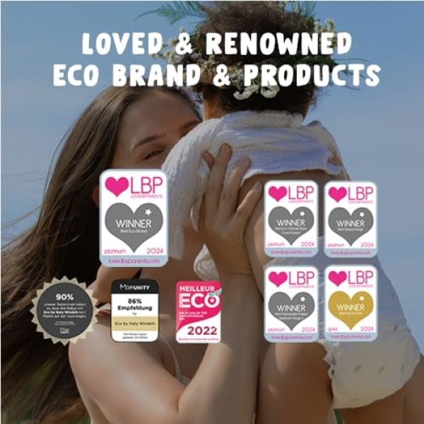 Eco by Naty Eco-Friendly Baby Diapers - 100% Plant-Based Materials on Skin, Soft - Image 5