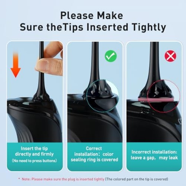 Water Dental Flosser Pick for Teeth: 4 Modes Cordless Portable 300ML Larger Tank - Image 2
