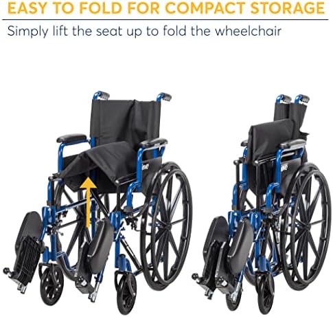 Drive Medical BLS18FBD-ELR Blue Streak Lightweight Wheelchair - Image 6