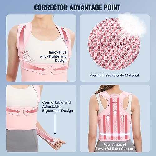Fit Geno Back Brace Posture Corrector for Women: Shoulder Straightener - Image 5