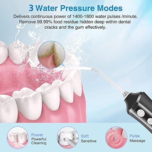 Intelligent Water Flosser, Portable Oral Irrigator Teeth Cleaner with 3 Modes, 3 - Image 4