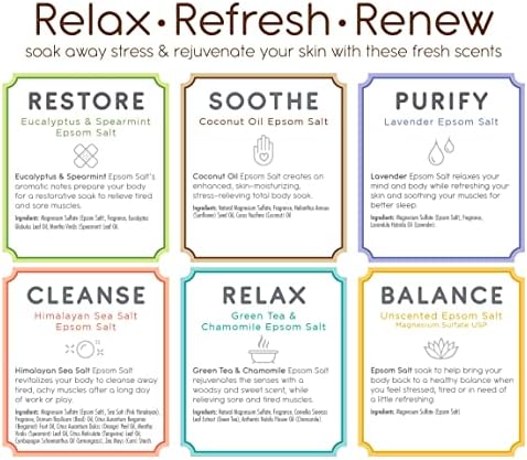 Life Is Calm Epsom Salt Spa 6-Pack l Dissolvable Therapy Formulas for Bath - Image 3