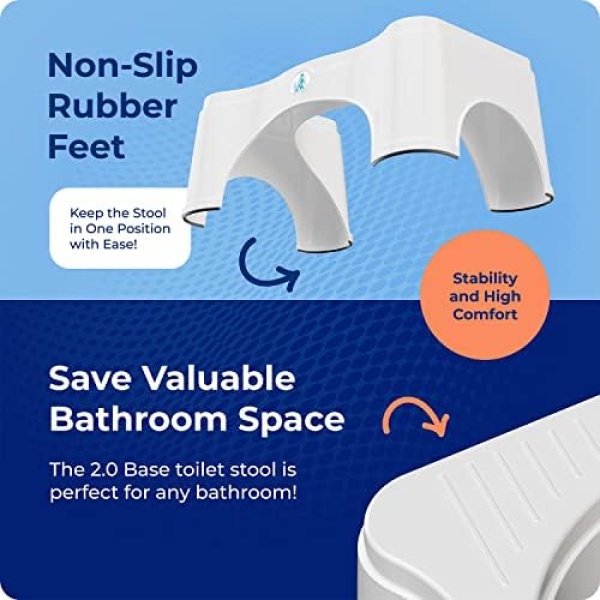 Squatty Potty Original Toilet Stool 2.0 Base 7", White, 1 Count - Image 3