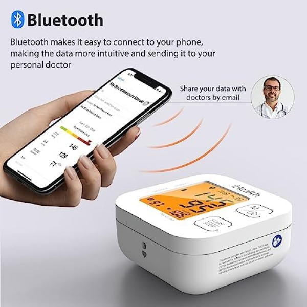 iHealth Track Smart Upper Arm Blood Pressure Monitor with Wide Range Cuff That - Image 7