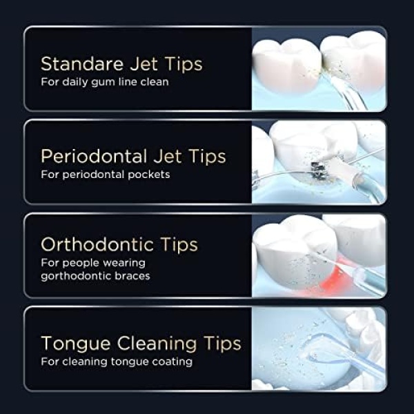 SYNHOPE Water Flosser [Mini Cordless Portable] Oral Irrigator Teeth Cleaner - Image 5