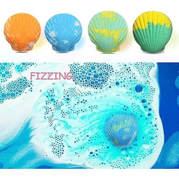 Bath Bombs for Kids with Surprise Marine Animals Inside, 20 Shell Kids Bath Bomb - Image 7
