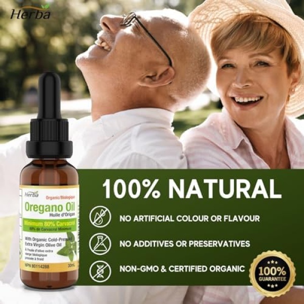 Herba Organic Oregano Oil Drops - 30ml (1 fl oz) | Certified Organic Wild Oil - Image 4