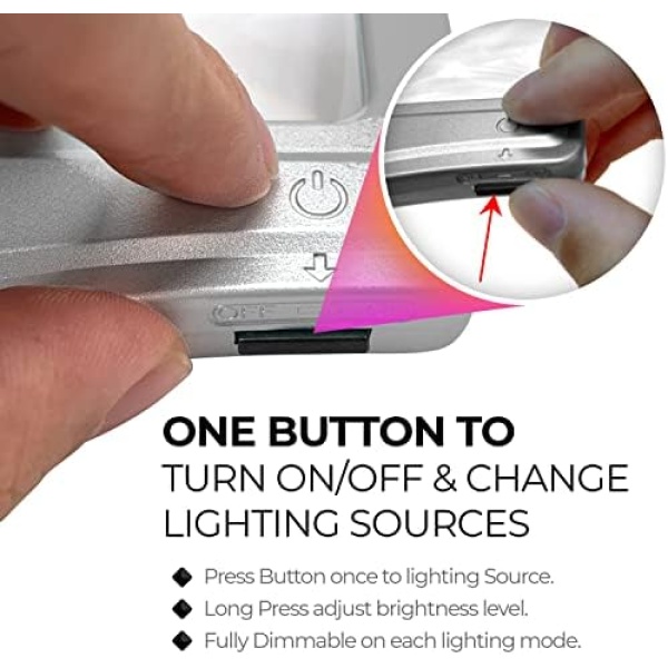 MAGNIPROS 5X Large LED Page Magnifier for Reading with 3 Color Lighting Modes - Image 4