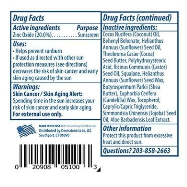 Dermatone Baby Sunscreen Stick SPF50 - Zinc Oxide Mineral Sunscreen for Babies - Image 7