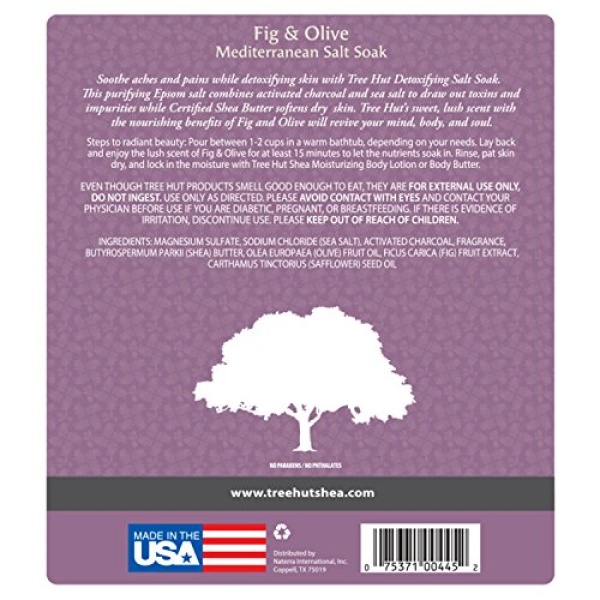 Tree Hut Detoxifying Mediterranean Salt Soak Fig & Olive, 3Ibs, Ultra Hydrating - Image 7