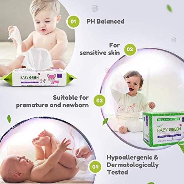 Biodegradable Baby Wipes Natural Perfume – Pack (6 Packs of 72) 432 – 99% Pure - Image 8