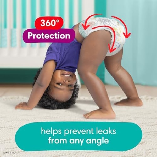Pampers Cruisers 360 Diapers - Size 5, One Month Supply (128 Count), Pull-On - Image 5