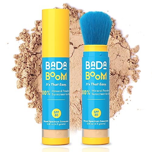 Bada Boom Mineral Translucent Sunscreen Powder, Brush on SPF 50 for Kids - Image 7