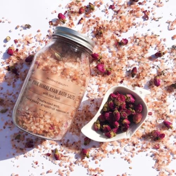 Pink Himalayan Bath Salt with Rose Petals -100% Natural Aromatherapy - Image 6