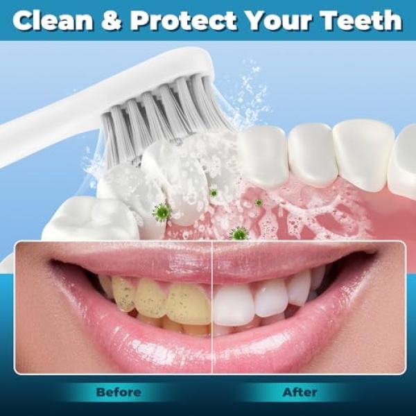 Electric Toothbrush with Water Flosser, Electric Teeth Cleaning Tool Kit with 2 - Image 4