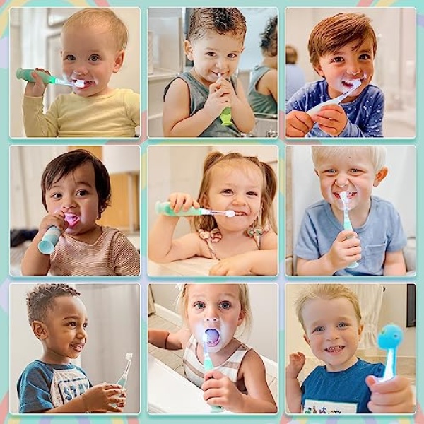 Papablic Toddler Sonic Electric Toothbrush for Ages 1-3 Years, Baby Electric - Image 6