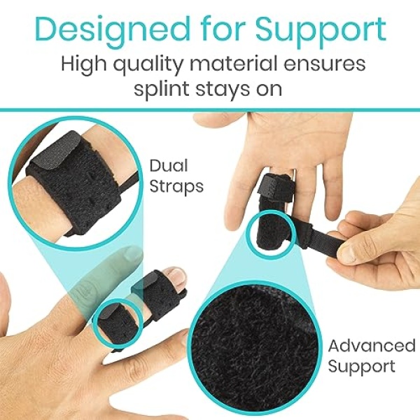 Vive Finger Splint (2 Pack) - Universal Finger Straightener - Broken and Trigger - Image 5