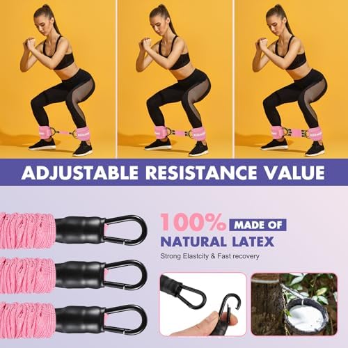 Resistance Bands Set with Ankle Straps, Glutes Workout Equipment, Ankle Bands - Image 5