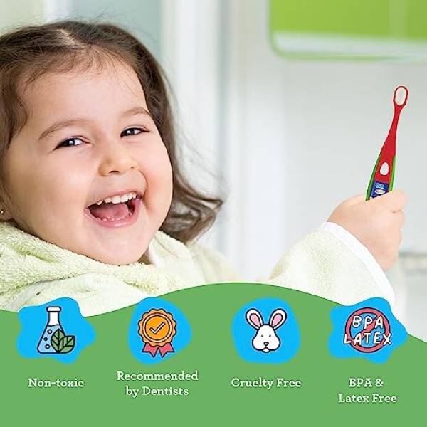 GuruNanda Butter on Gums Toddler Toothbrush (2 Pack) - Multi-Color Kids - Image 7