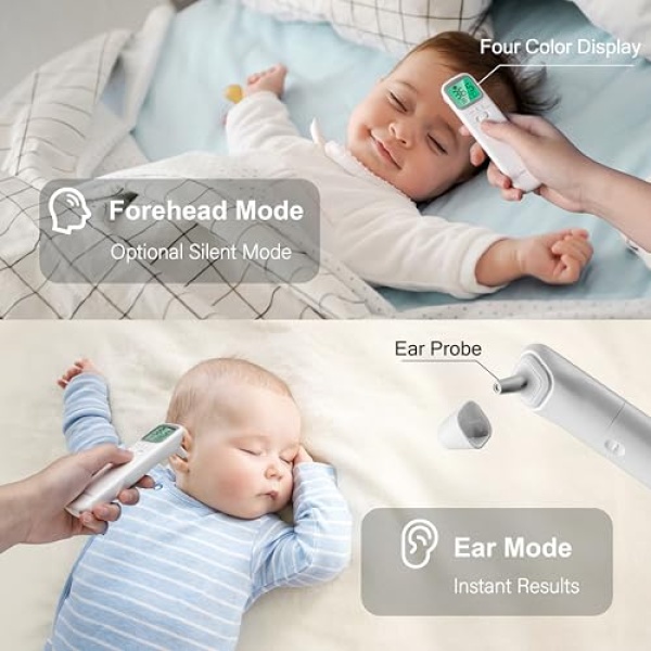 PATH PHARM Ear and Forehead Thermometer with Infrared Instant Read Digital - Image 2