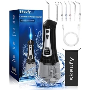 Skeufy Water Flosser for Teeth Cleaner, DIY Setup and 5 Cleaning Modes 6 Jet