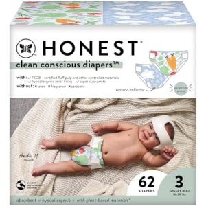 The Honest Company Clean Conscious Diapers | Plant-Based, Sustainable | Spring