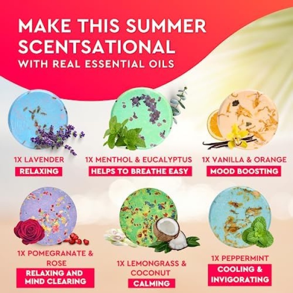 Cleverfy Shower Steamers Aromatherapy - Variety Pack of 6 Shower Bombs - Image 5