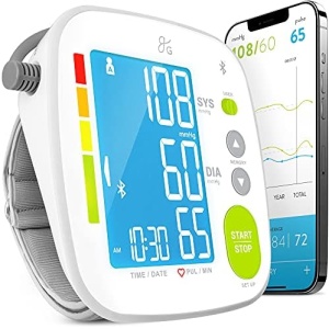Greater Goods Bluetooth Blood Pressure Monitor with Upper Arm Cuff, BP Meter