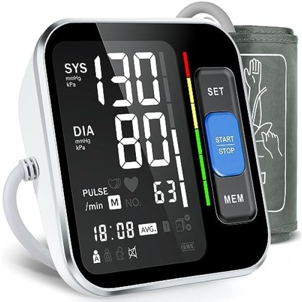 Blood Pressure Monitors for Home Use Upper Arm, Accurate Cuff 8.7”-15.7” Monitor