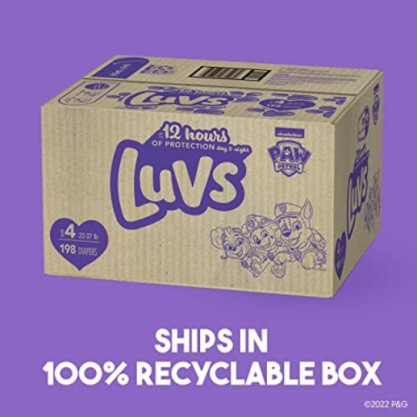 Luvs Diapers - Size 3, 234 Count, Paw Patrol Disposable Baby Diapers - Image 2