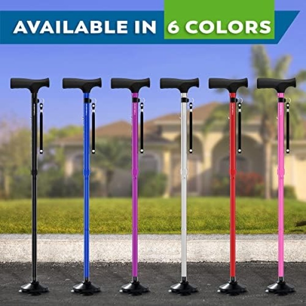 HONEYBULL Walking Cane for Men & Women - Foldable, Adjustable, Collapsible - Image 7