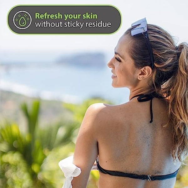 Deodorizing Body Wipes Individual Shower Wipes 100% Pure Biodegradable Bamboo - Image 6