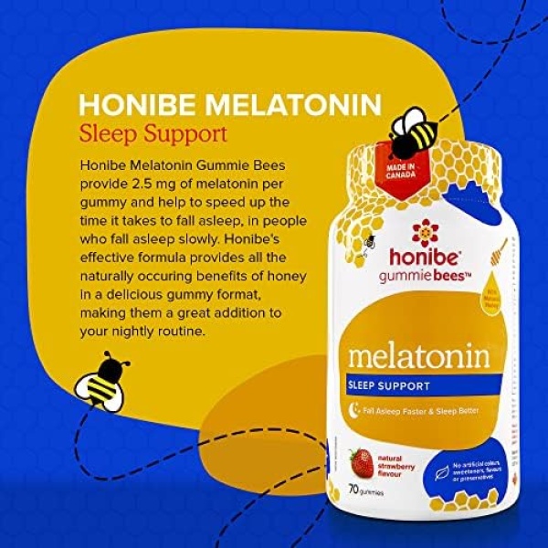 Honibe Melatonin Sleep Support Gummies | Honey-Based Gummies - Image 3