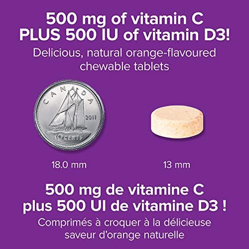 Webber Naturals Vitamin C with D3 Chewable, 500 mg of Vitamin C - Image 5