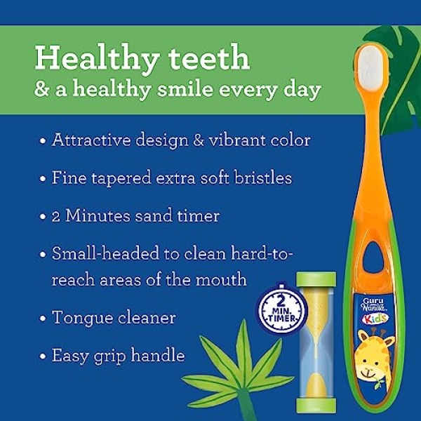 GuruNanda Butter on Gums Toddler Toothbrush (2 Pack) - Multi-Color Kids - Image 6