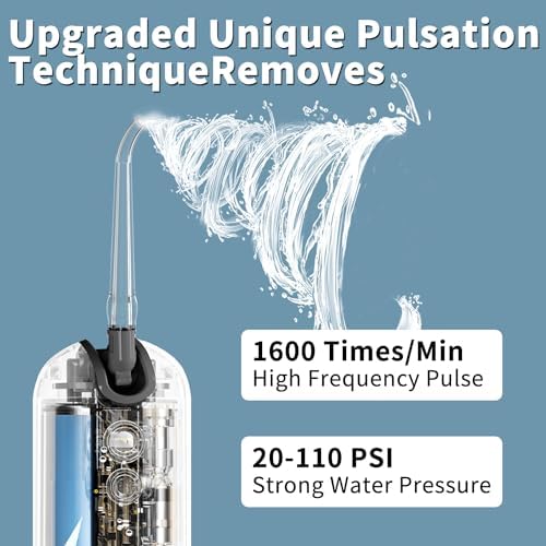 JIMOK Water Dental Flosser Cordless for Teeth Portable Oral Irrigator, 4modes - Image 4