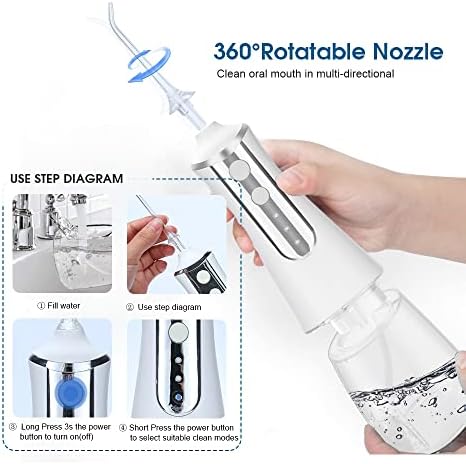 Intelligent Water Flosser, Portable Oral Irrigator Teeth Cleaner with 3 Modes, 3 - Image 2