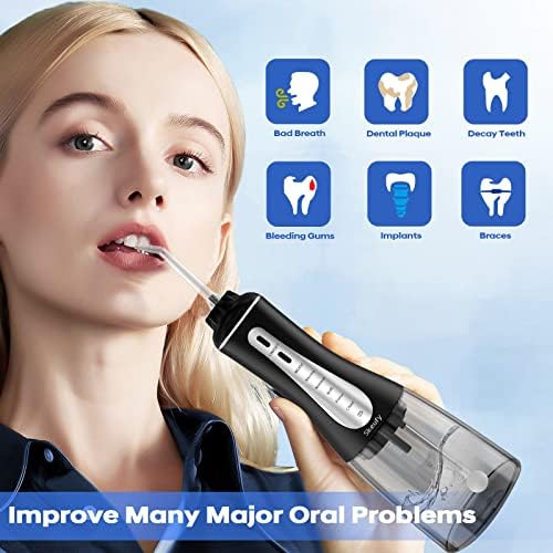 Skeufy Cordless Water Flosser Teeth Cleaner, 350ML Portable Oral Irrigator, 5 - Image 7