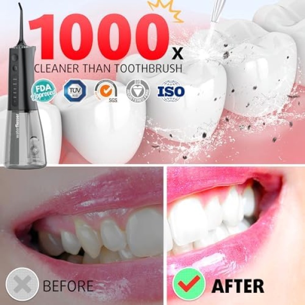 G.CATACC Water Flosser for Teeth, Water Flosser Teeth Cleaning Pick for Brace, - Image 2