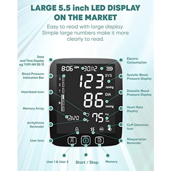 All New LAZLE Blood Pressure Monitor - Automatic Upper Arm Machine & Accurate - Image 5