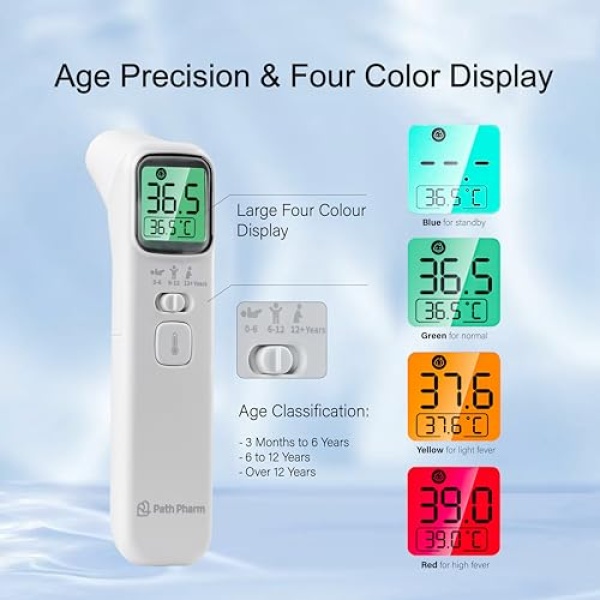 PATH PHARM Ear and Forehead Thermometer with Infrared Instant Read Digital - Image 4