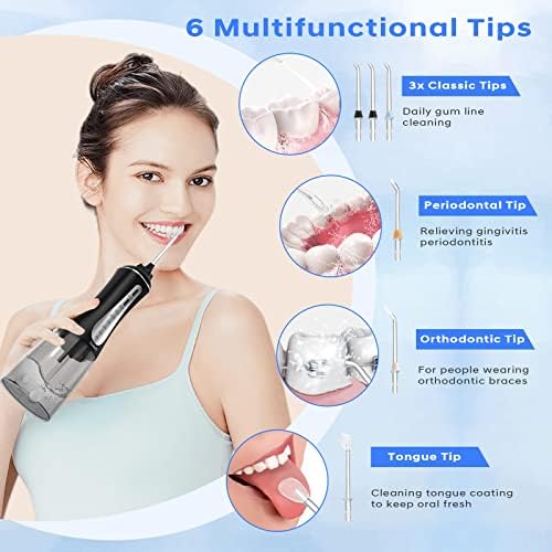 Skeufy Cordless Water Flosser Teeth Cleaner, 350ML Portable Oral Irrigator, 5 - Image 5