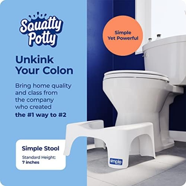 Squatty Potty Simple Toilet Stool, White, 7" - Image 2