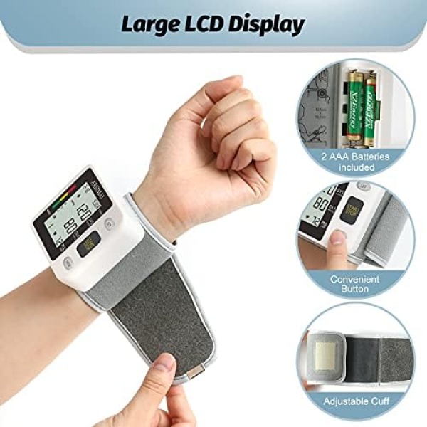 Wrist Accurate Automatic High Blood Pressure Monitors Portable LCD Screen - Image 3
