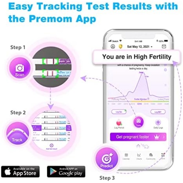 Easy@Home 25 x Ovulation Test Strips, Ovulation Predictor Kit, Powered - Image 4